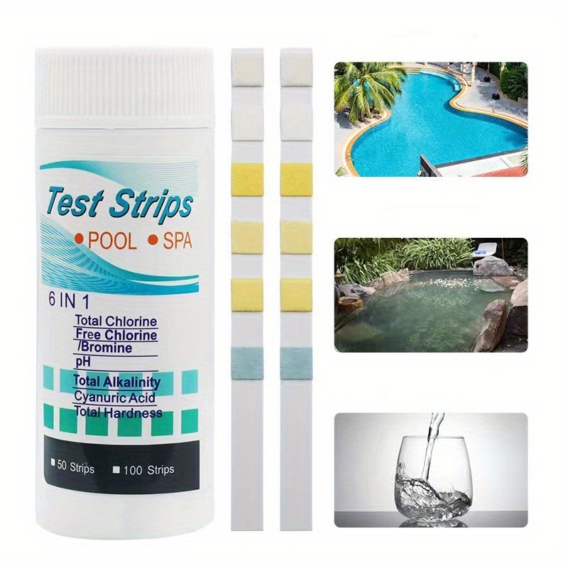 Ph Strip Test - Bandes de test d'eau 6-en-1 pour